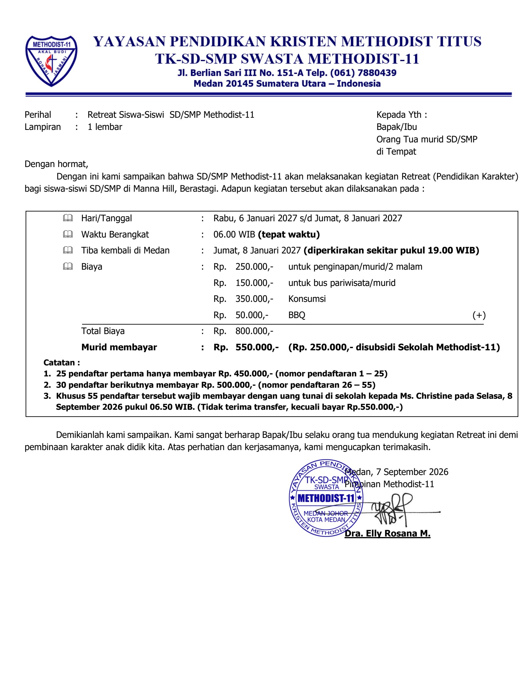 Retreat Siswa-Siswi SD/SMP